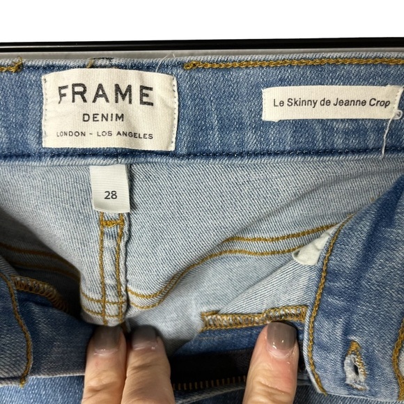 Frame Le Skinny De Jeanne Jeans Benton Wash Size 28 LSJCRCT712 Mid Rise - Picture 5 of 8